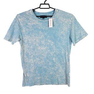 Mens PacSun Acid Wash Blue T Shirt Crew Neck 100% Cotton Short Sleeve Size L